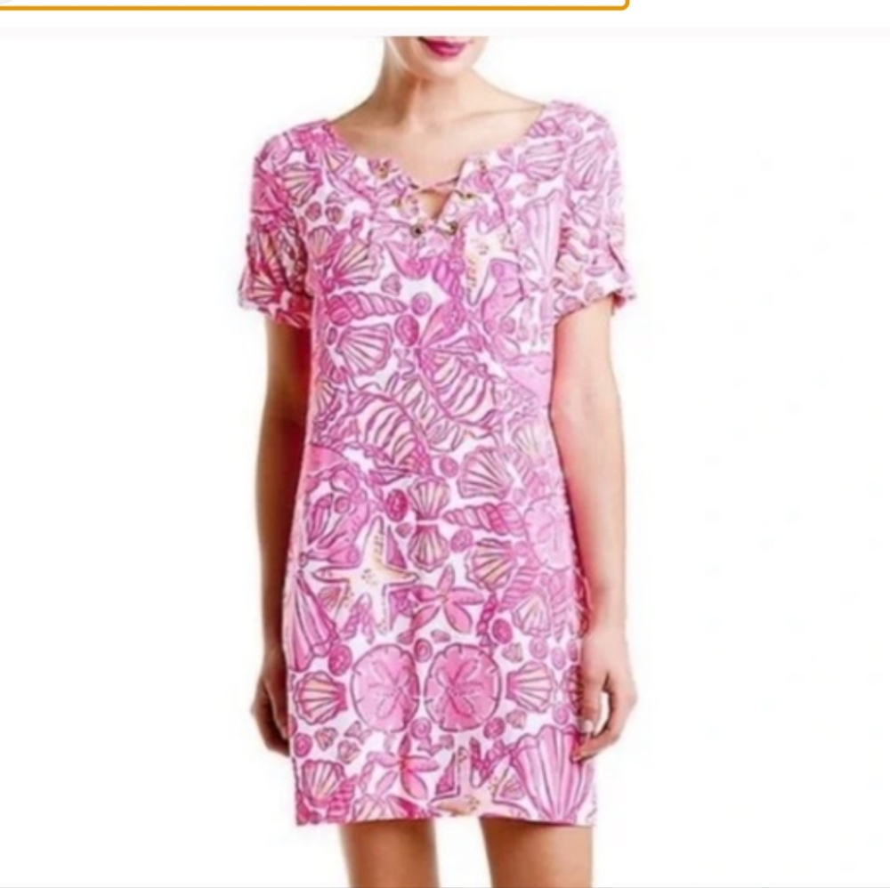 Lilly Pulitzer Everett dress hotty pink sailor